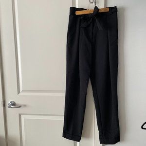 High Waist Slim Bow Trousers